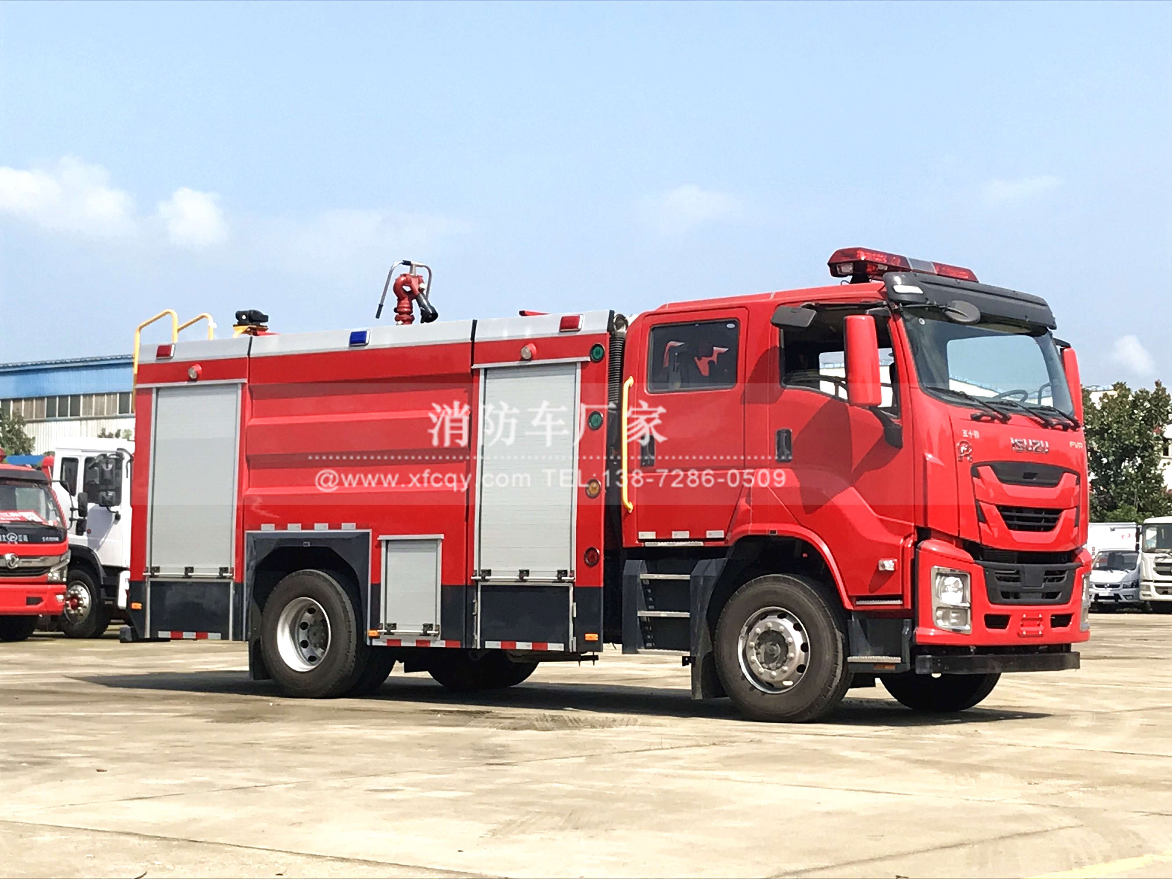 五十鈴雙排國六6.5噸企業(yè)消防車