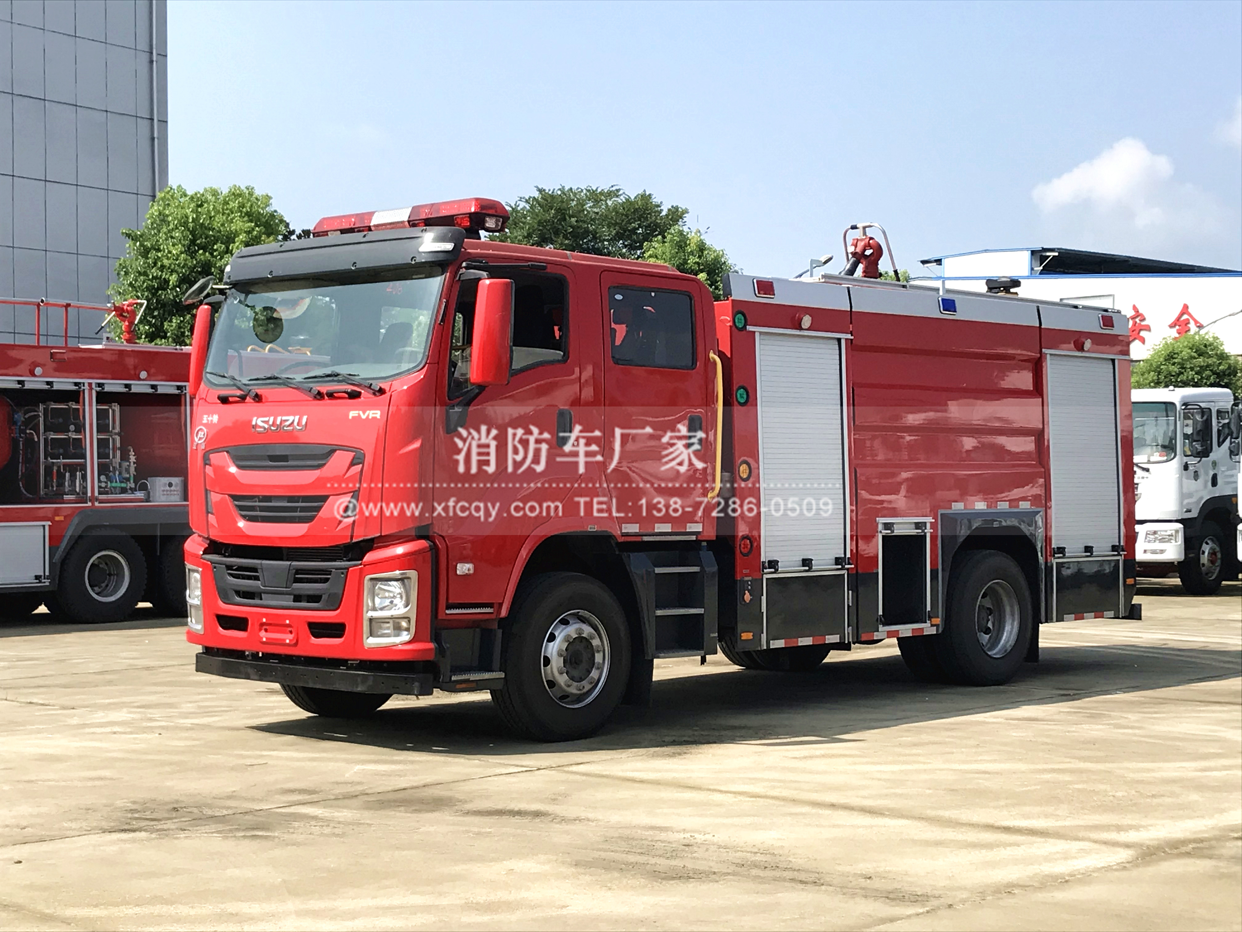 五十鈴雙排國六6.5噸企業(yè)消防車